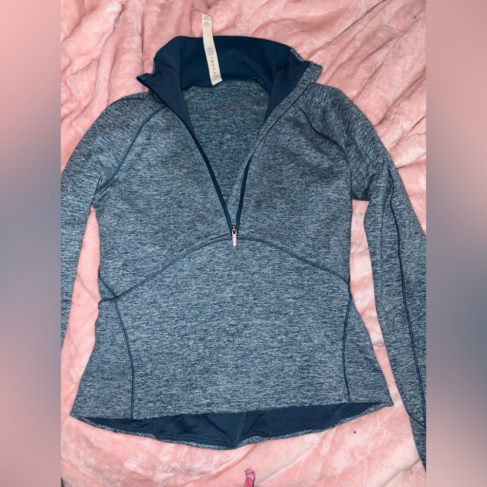 Lululemon Blue Half-Zip Athletic Pullover - image 1